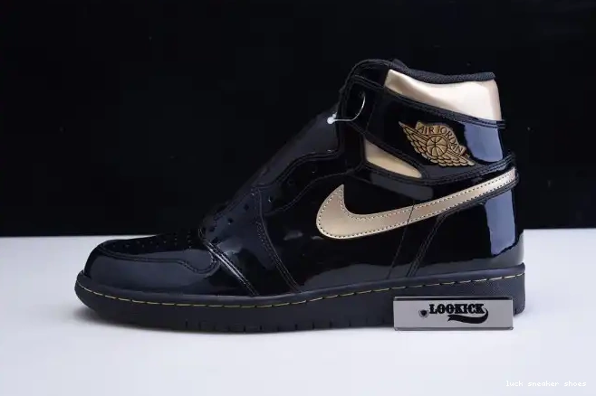 Reps LUCY 555088-032 AIR (2020) METALLIC GOLD RETRO 1 JORDAN BLACK HIGH 0607